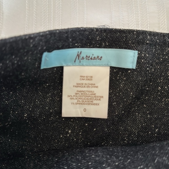 LN Marciano pleated black grey wool mini skirt sz 0 XS - Picture 5 of 6